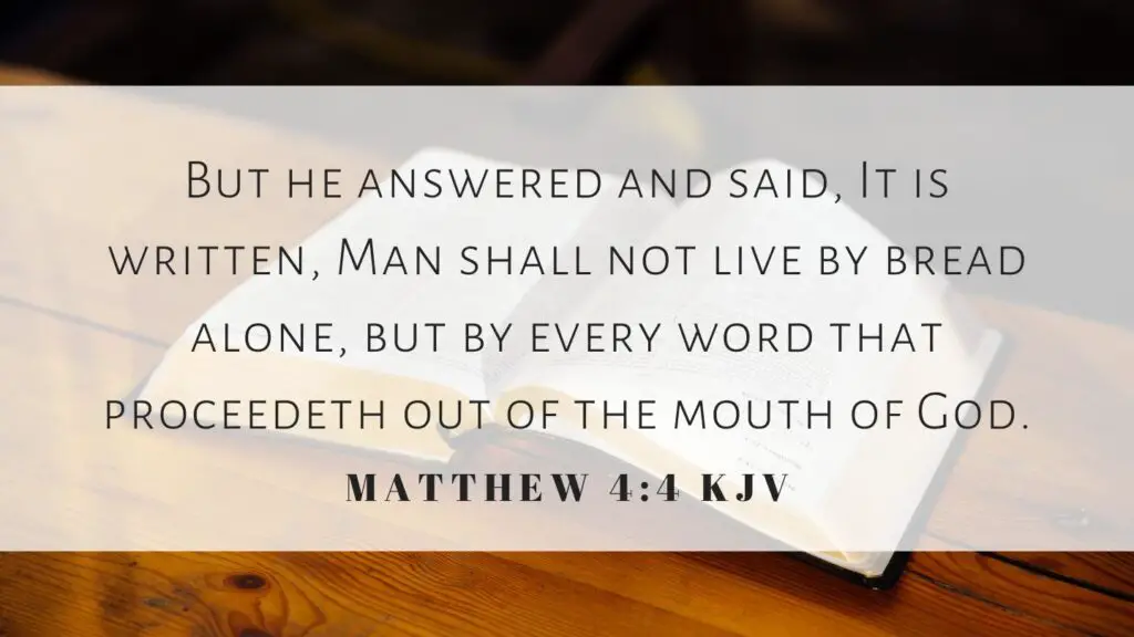 Bible verse of the Day - Matthew 4:4 KJV