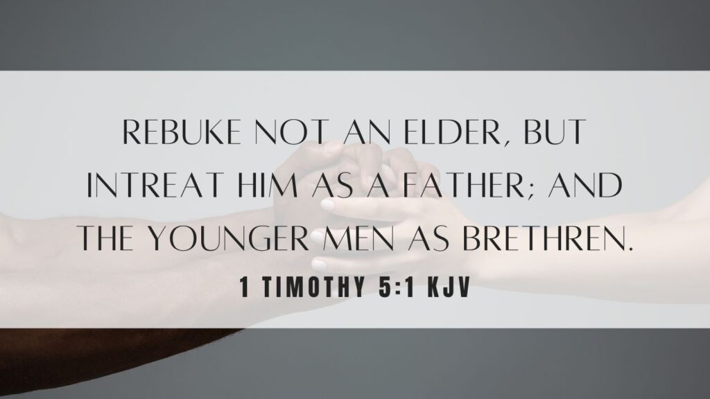 Bible verse of the Day - 1 Timothy 5:1 KJV