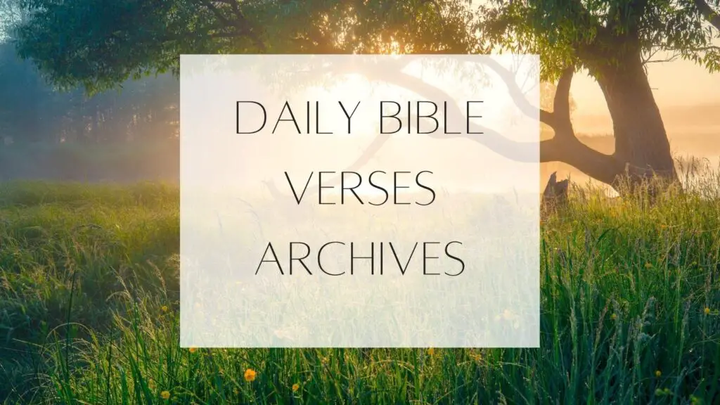 Daily Bible Verses Archives