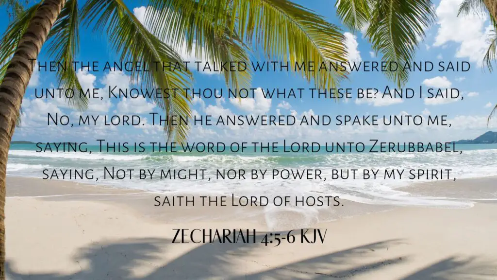 Bible Verse of the Day - Zechariah 4:5-6 KJV