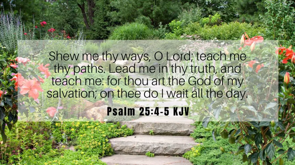 Bible Verse of the Day - Psalm 25:4-5 KJV