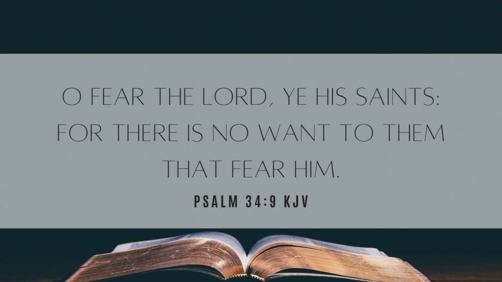 Psalm 34 9 KJV Bible Verse Of The Day