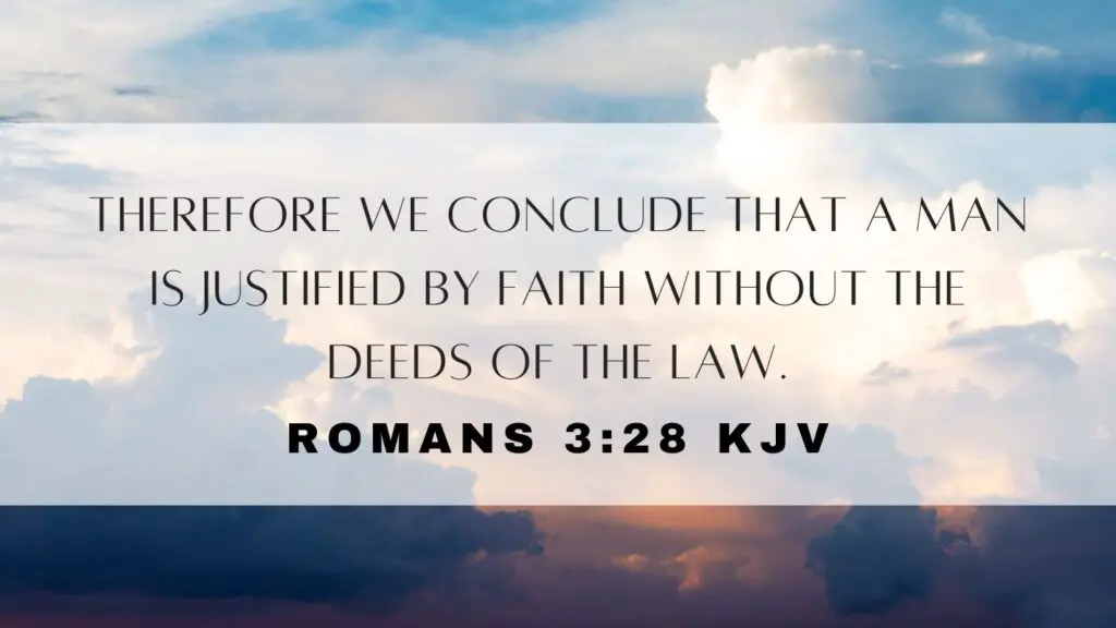 Romans 3 28 KJV Bible Verse Of The Day