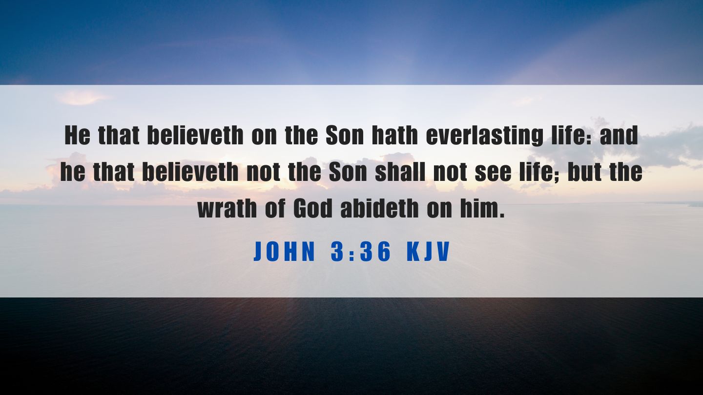 What does John 3:36 mean - Bible Verse of the Day