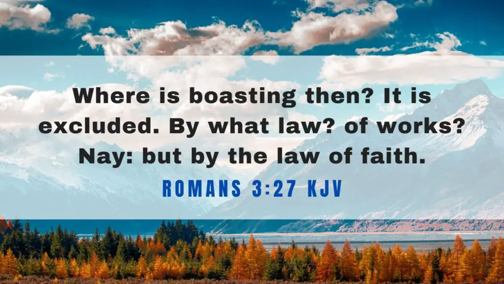 What does Romans 3:27 mean