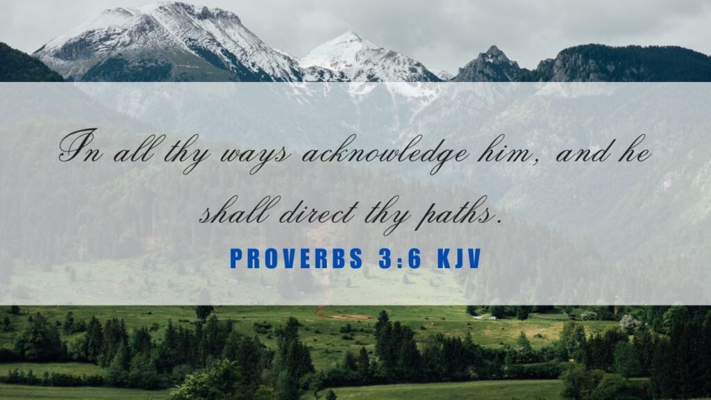 What Does Proverbs 3 6 Mean 