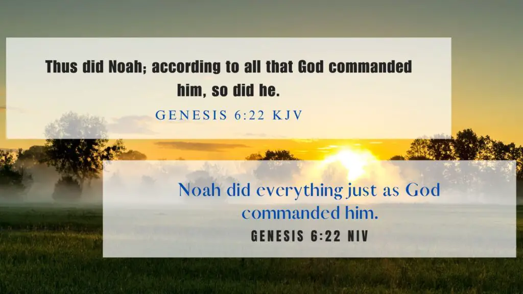 What does Genesis 6:22 mean