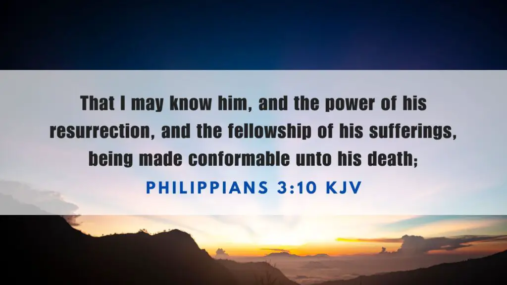 What does Philippians 3:10 mean