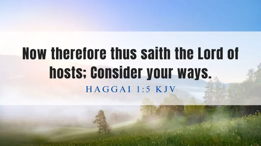 What does Haggai 1:5 mean