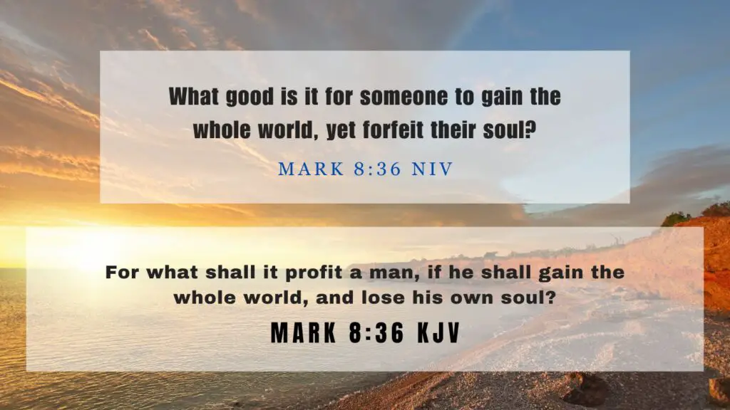 Verse of the Day KJV for June 28 2023 Wednesday - What does Mark 8:36 mean