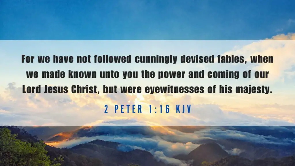 Verse of the Day KJV for June 5 2023 Monday (What does 2 Peter 1:16 mean)