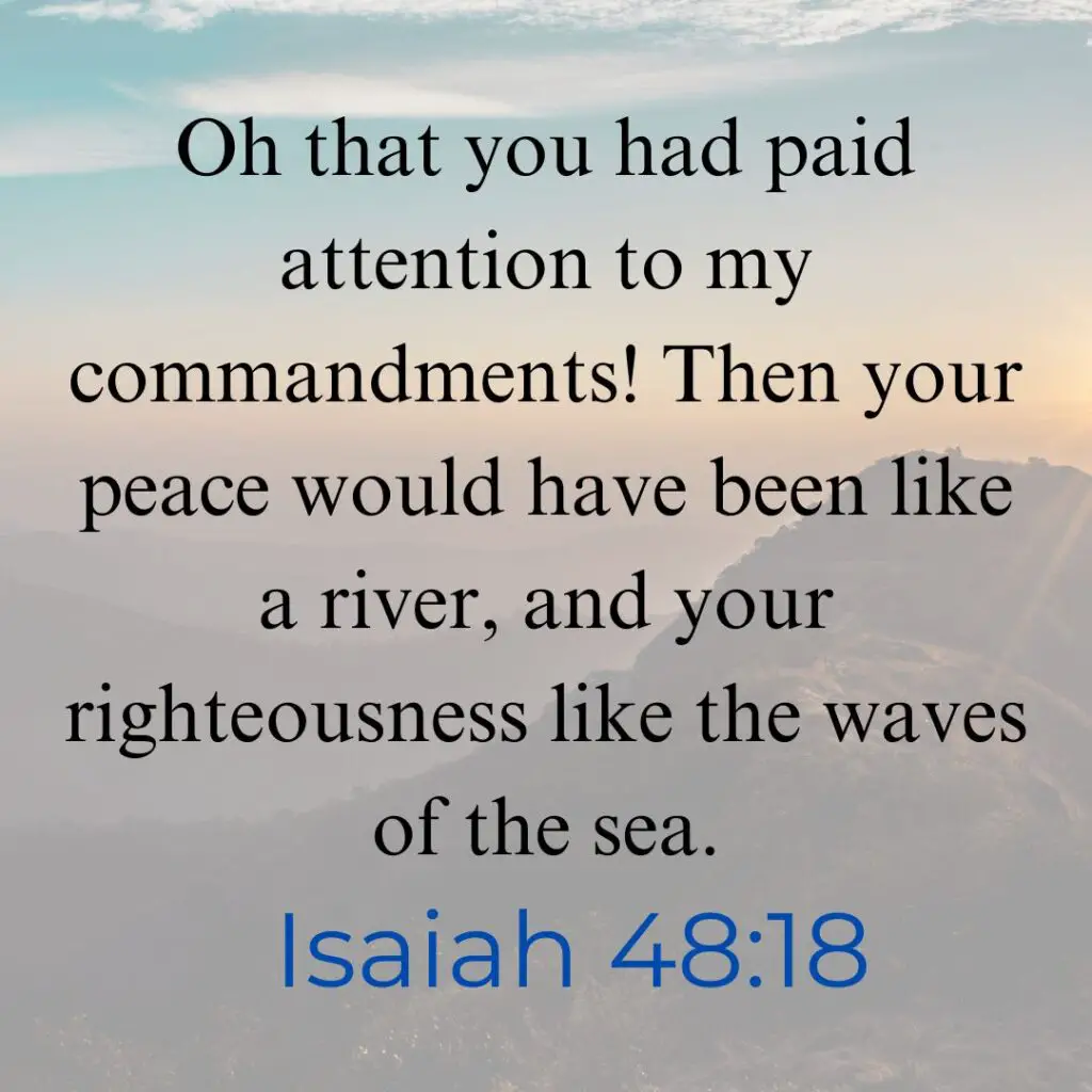 Scriptures about peace like a river