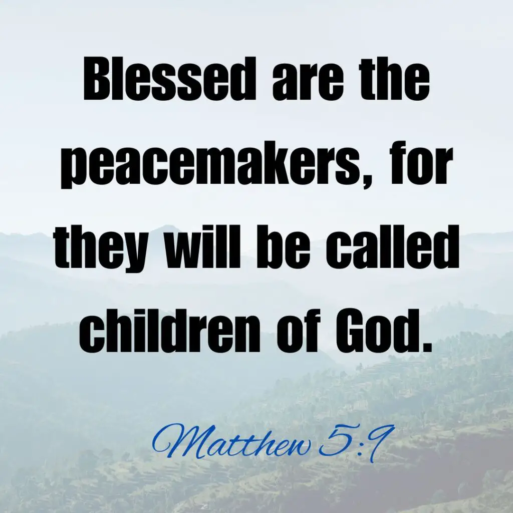 Scriptures on peacemakers