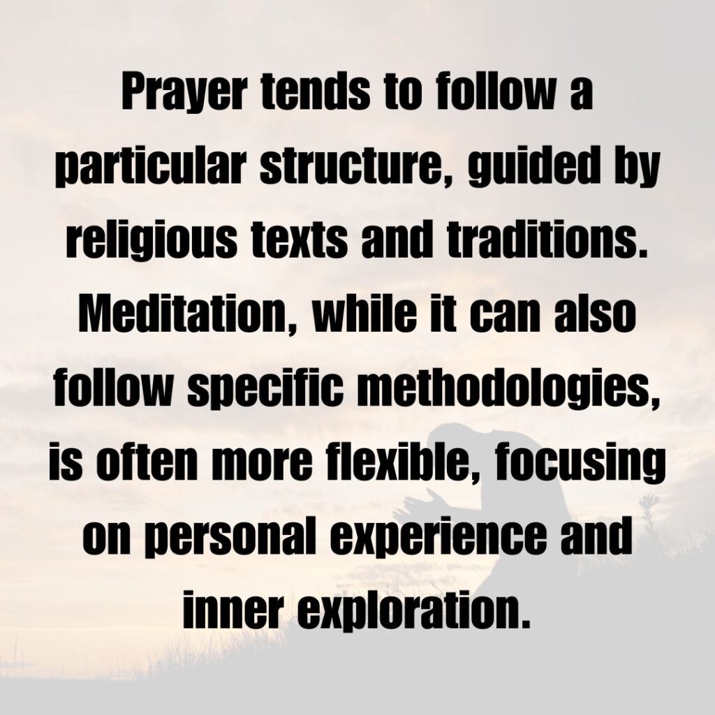 Pray and meditate