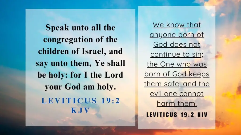 Verse of the Day KJV for July 23 2023 Sunday - What does Leviticus 19:2 mean