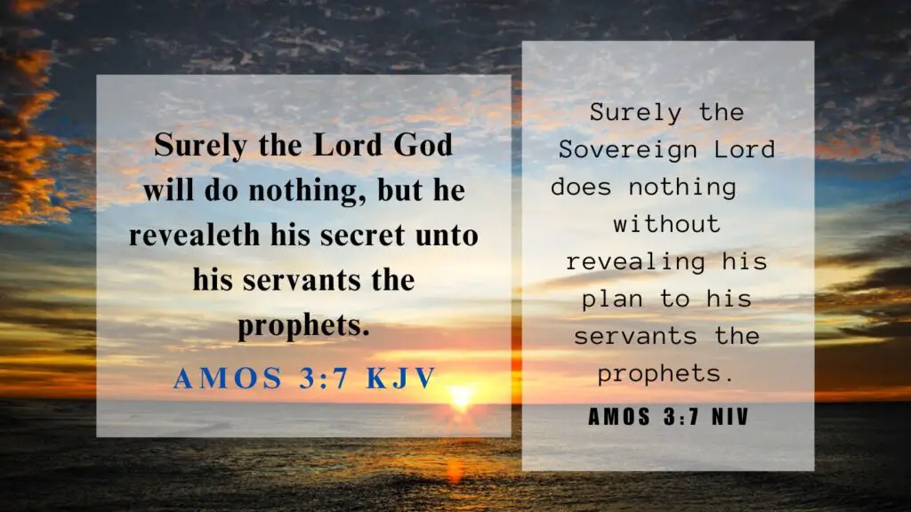 Verse of the Day KJV for July 24 2023 Monday - What does Amos 3:71 mean1