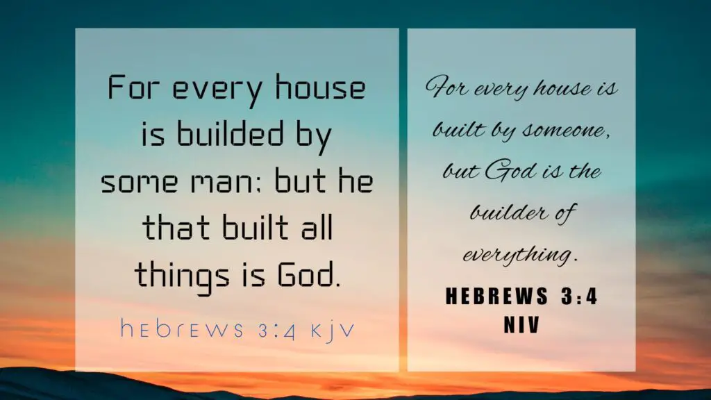 Verse of the Day KJV for July 27 2023 Thursday - What does Hebrews 3:4 mean