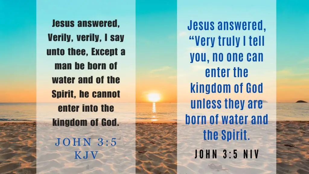 Verse of the Day KJV for July 2 2023 Sunday - What does John 3:5 mean
