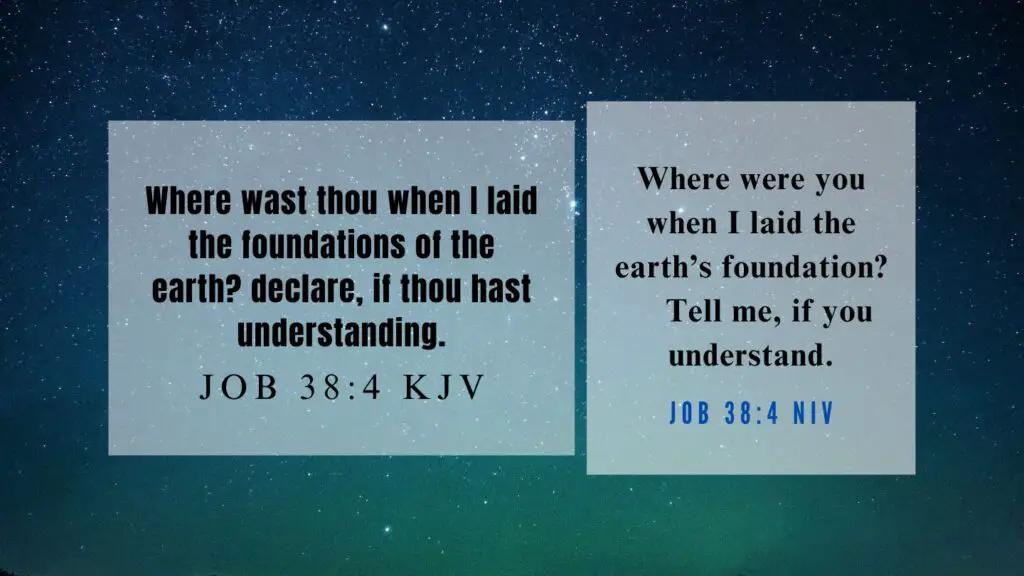 Verse of the Day KJV for July 10 2023 Monday - What does Job 38:4 mean