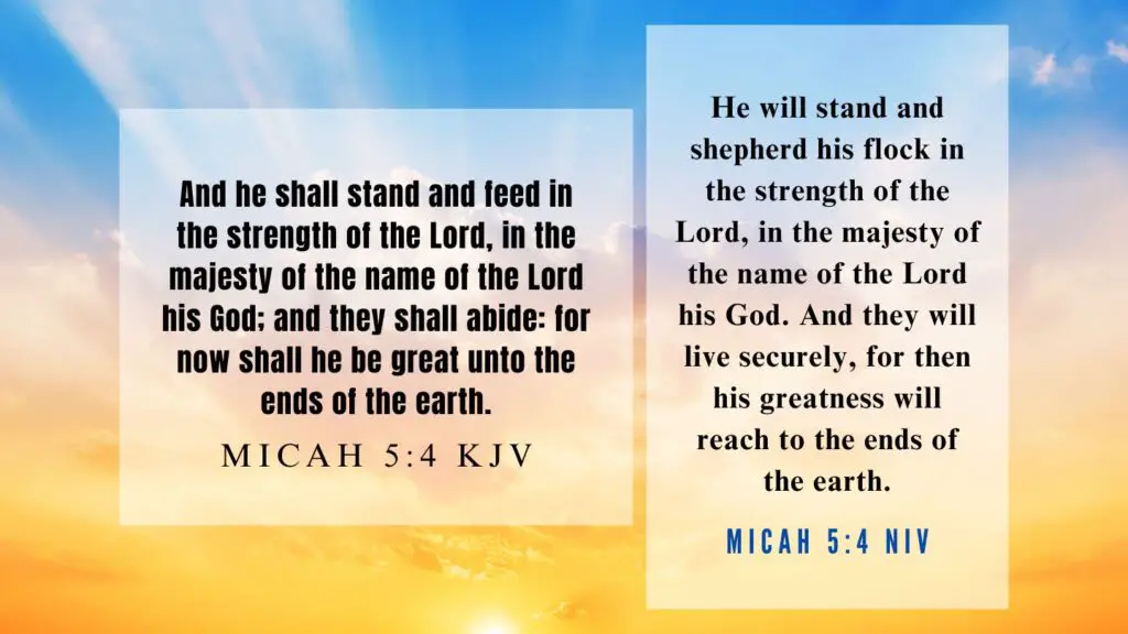 Verse of the Day KJV for July 13 2023 Thursday - What does Micah 5:4 mean