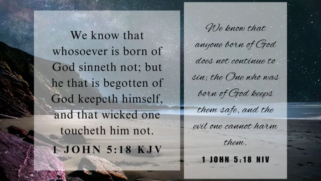 Verse of the Day KJV for July 22 2023 Saturday - What does 1 John 5:18 mean