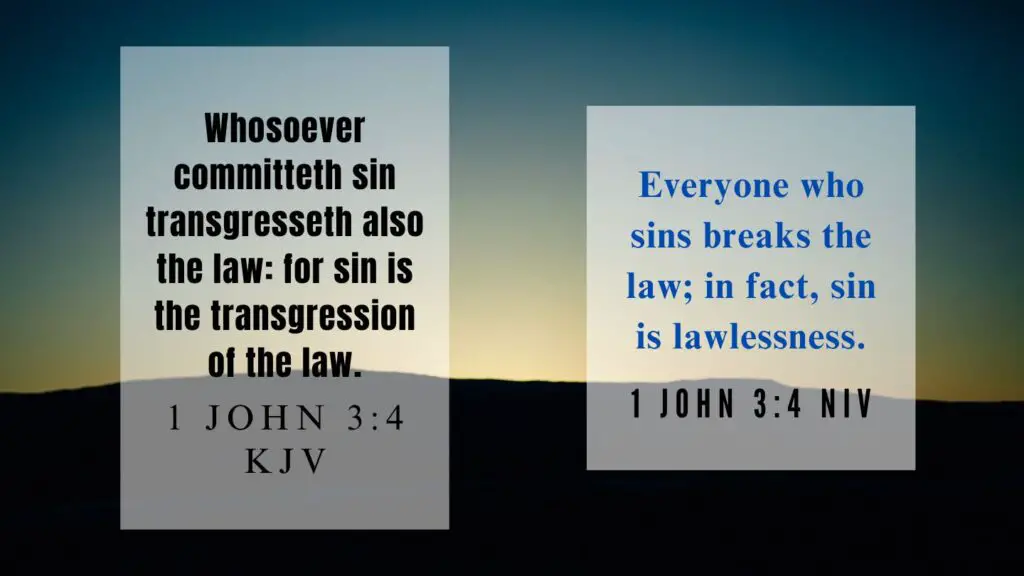 Verse of the Day KJV for July 5 2023 Wednesday - What does 1 John 3:4 mean