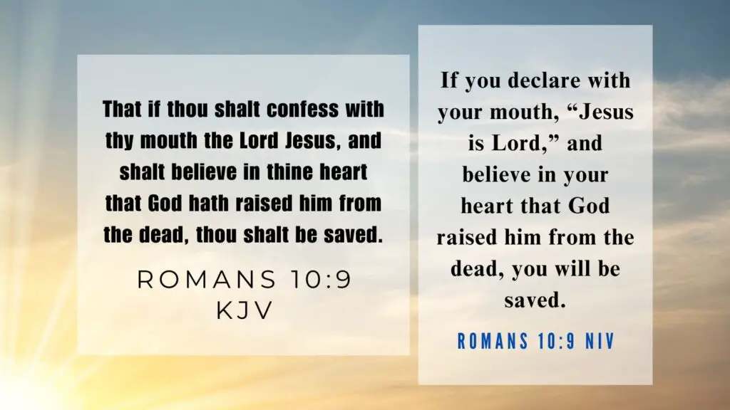 Verse of the Day KJV for July 8 2023 Saturday - What does Romans 10:9 mean