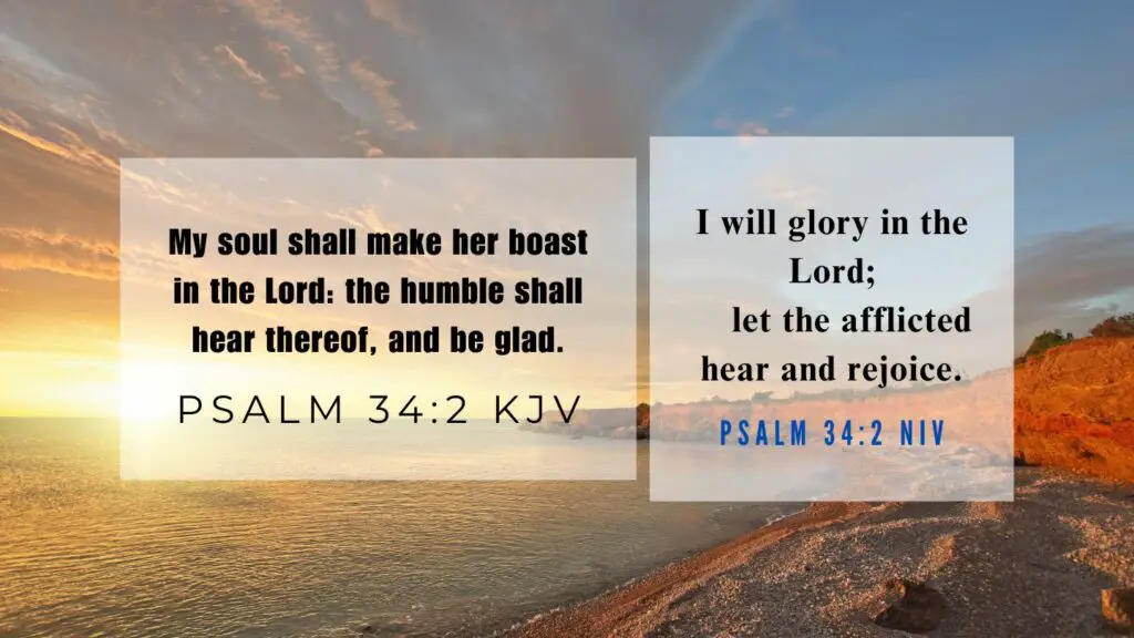 Verse of the Day KJV for July 9 2023 Sunday - What does Psalm 34:2 mean