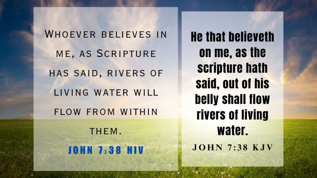 Verse of the Day KJV for August 11 2023 Friday - What does John 7:38 mean