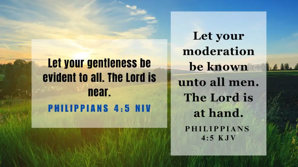 Verse of the Day KJV for August 15 2023 Tuesday - What does Philippians 4:5 mean