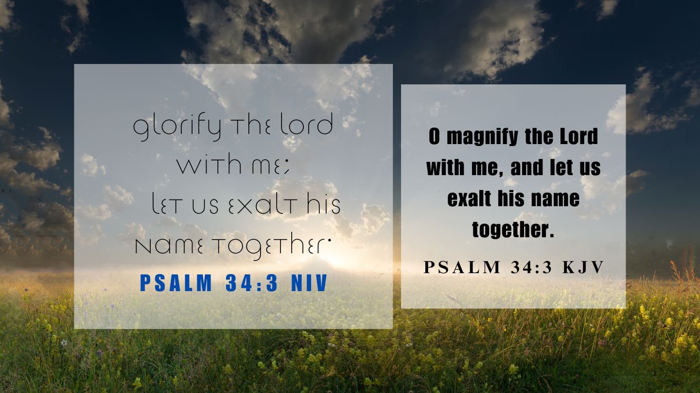 Psalm 34 3 Kjv