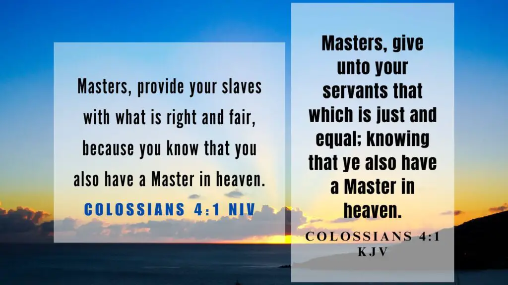 Verse of the Day KJV for August 23 2023 Wednesday - What does Colossians 4:1 mean