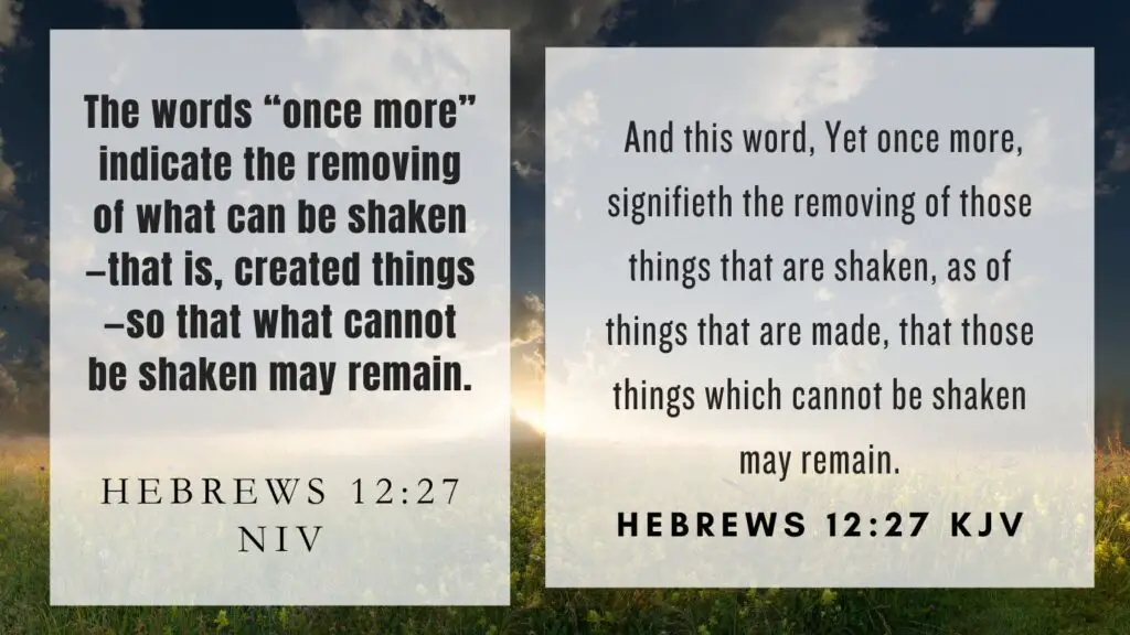 Verse of the Day KJV for August 28 2023 Monday - What does Hebrews 12:27 mean