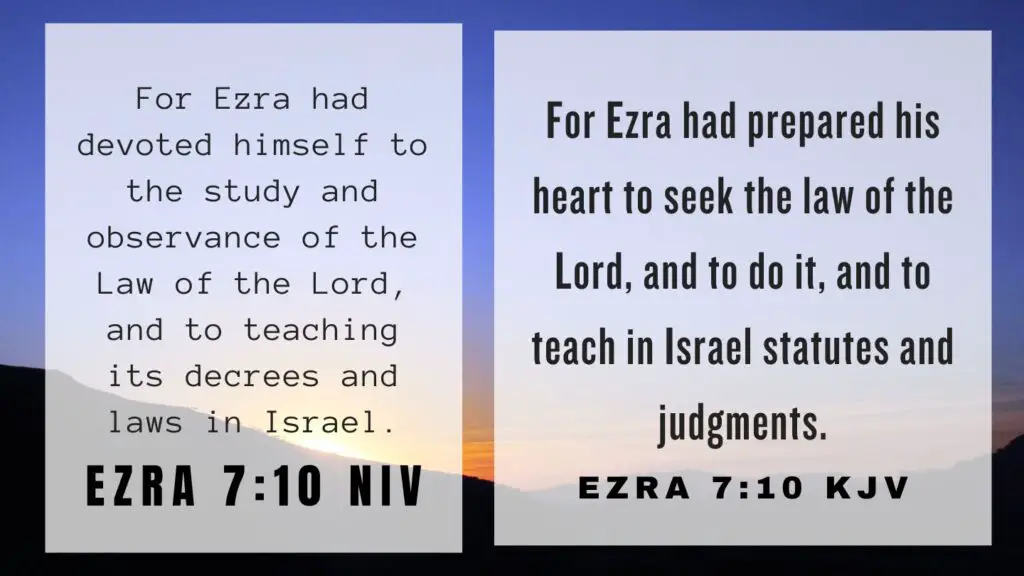 Verse of the Day KJV for August 31 2023 Thursday - What does Ezra 7:10 mean