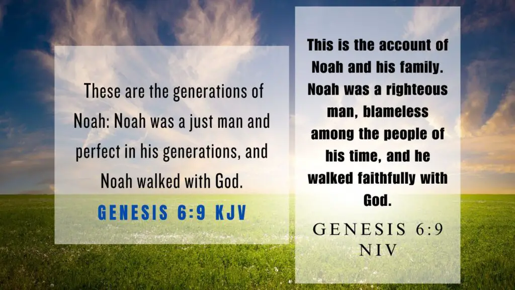 Verse of the Day KJV for August 6 2023 Sunday - What does Genesis 6:9 mean