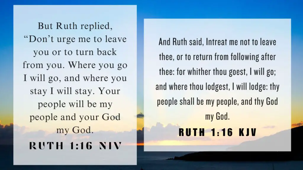 Verse of the Day KJV for September 2 2023 Saturday - What does Ruth 1:16 mean