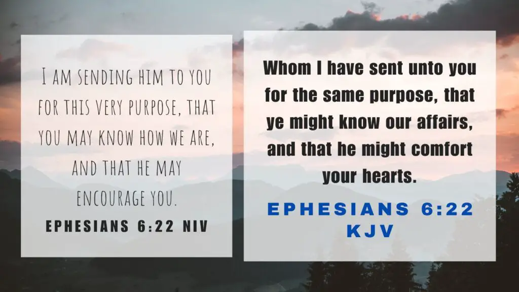 What does Ephesians 6:22 mean