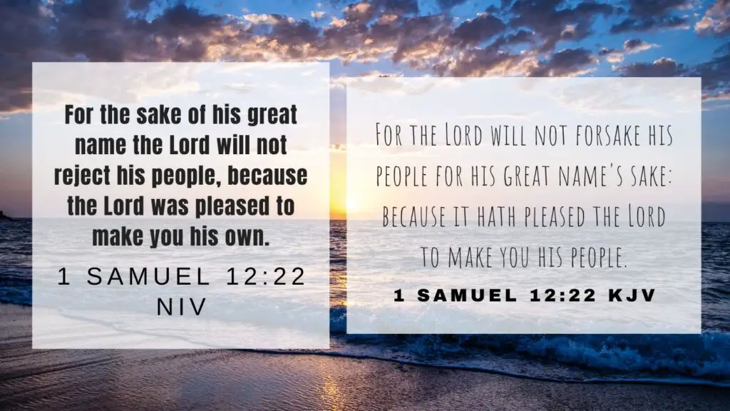 Verse of the Day KJV for September 5 2023 Tuesday - What does 1 Samuel 12:22 mean