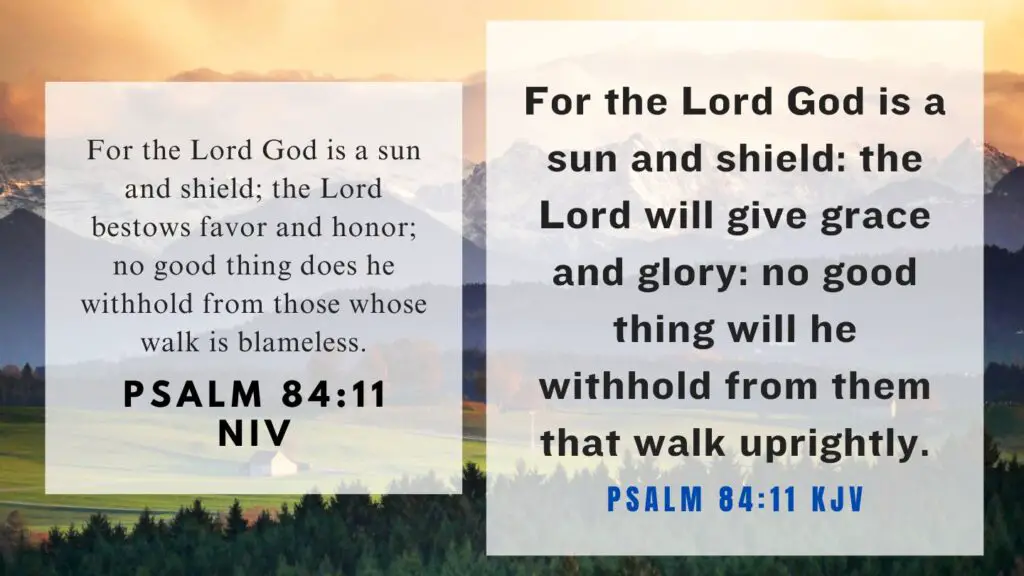 Verse of the Day KJV for September 6 2023 Wednesday - What does Psalm 84:11 mean