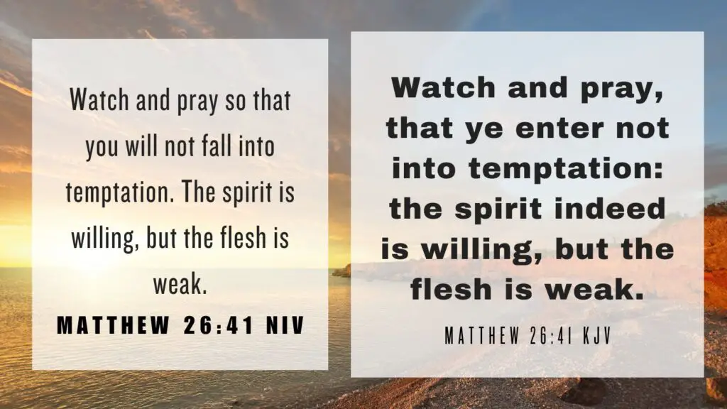 Verse of the Day KJV for September 1 2023 Thursday - What does Matthew 26:41 mean