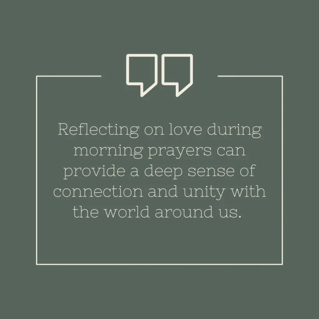 Love morning prayer