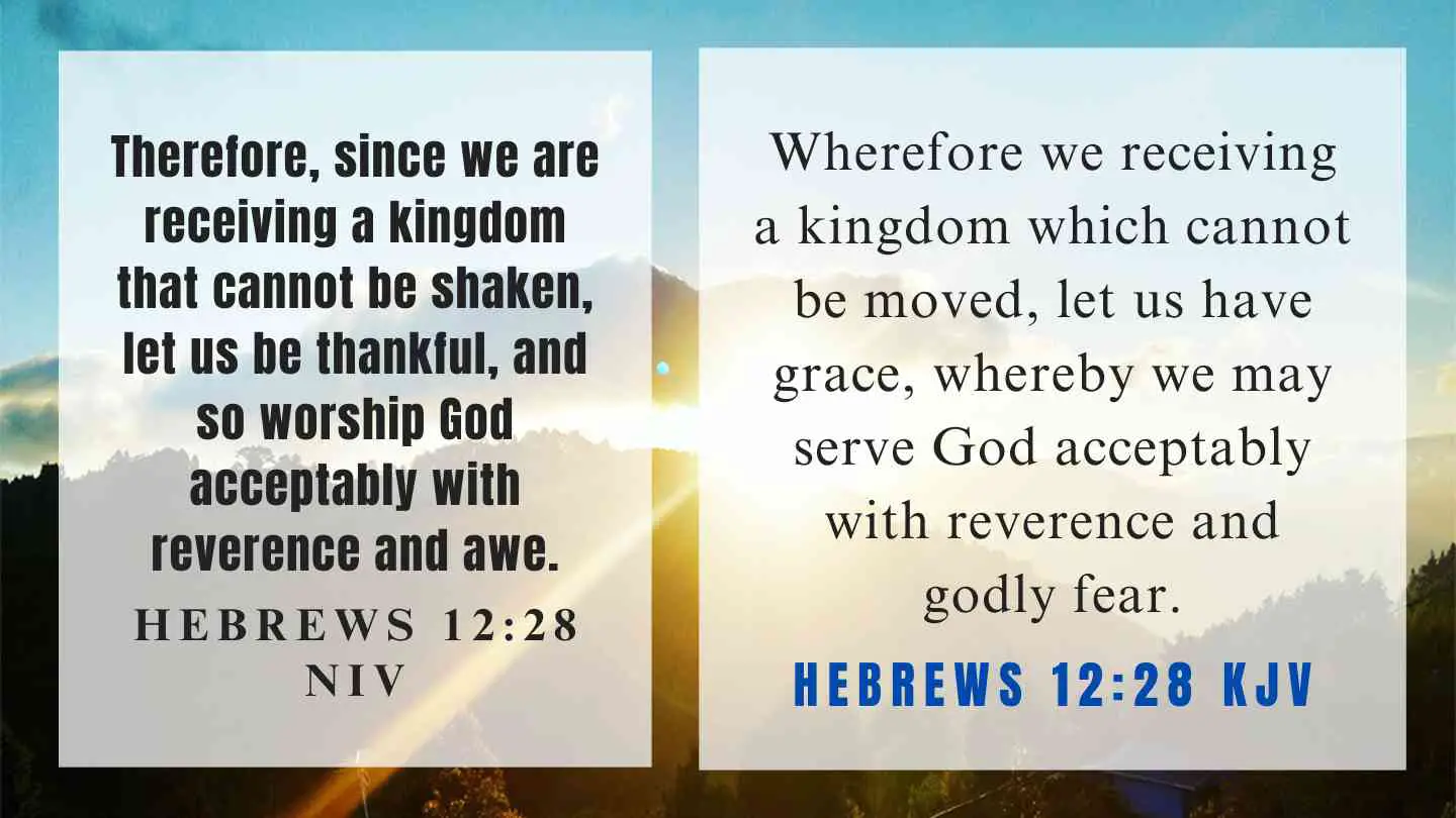 Hebrews 12:28 KJV