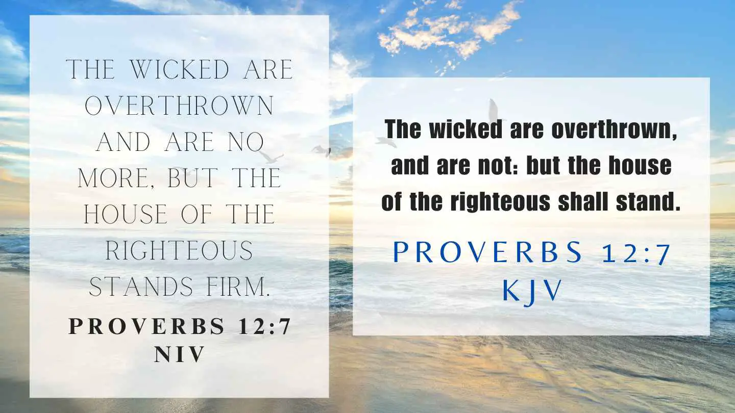Proverbs 12:7 KJV