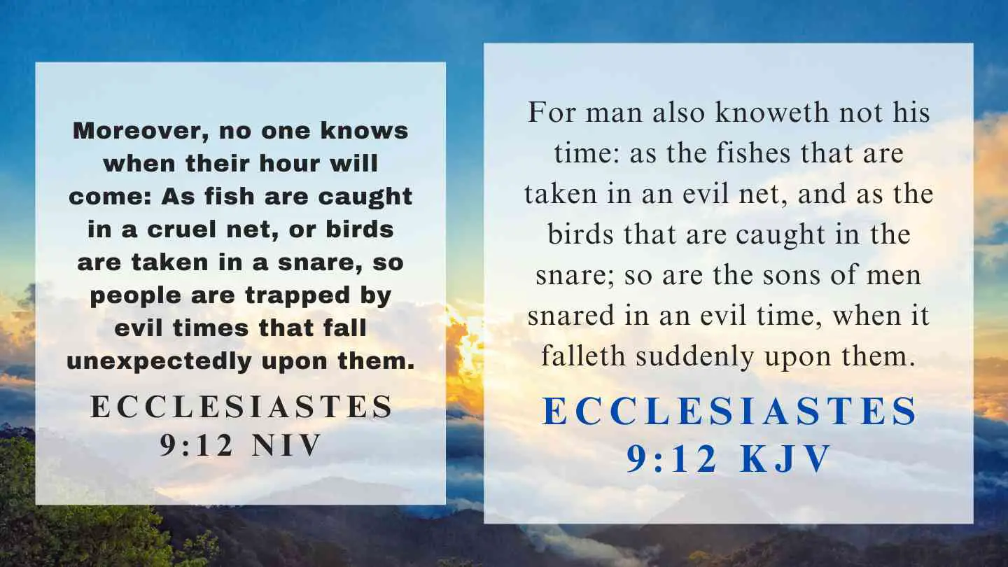 Ecclesiastes 9:12 KJV and NIV