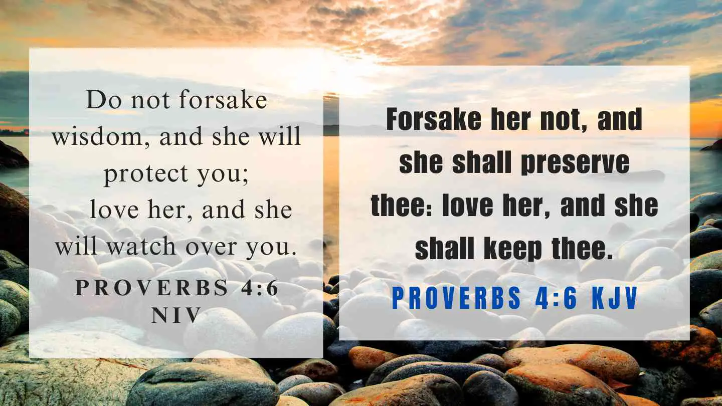 What does Proverbs 4:6 mean