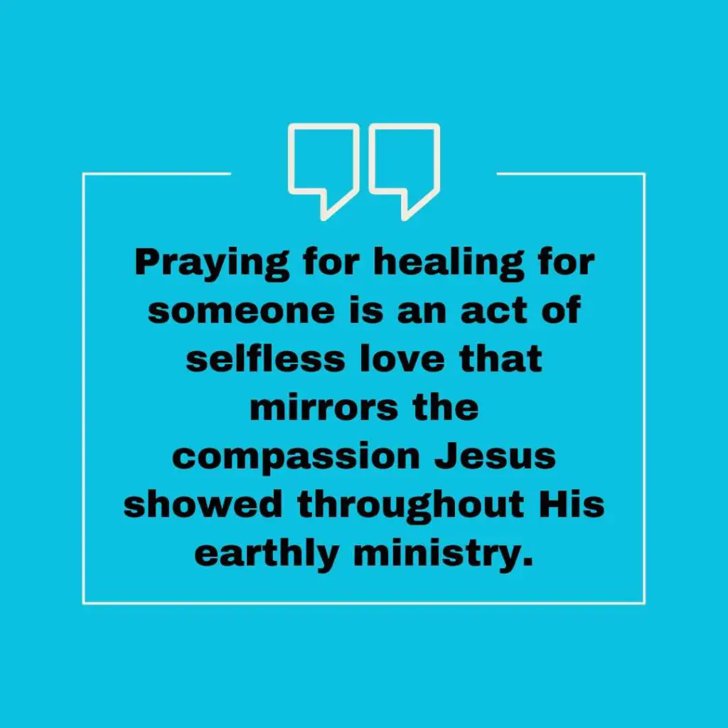 How to pray someone for healing