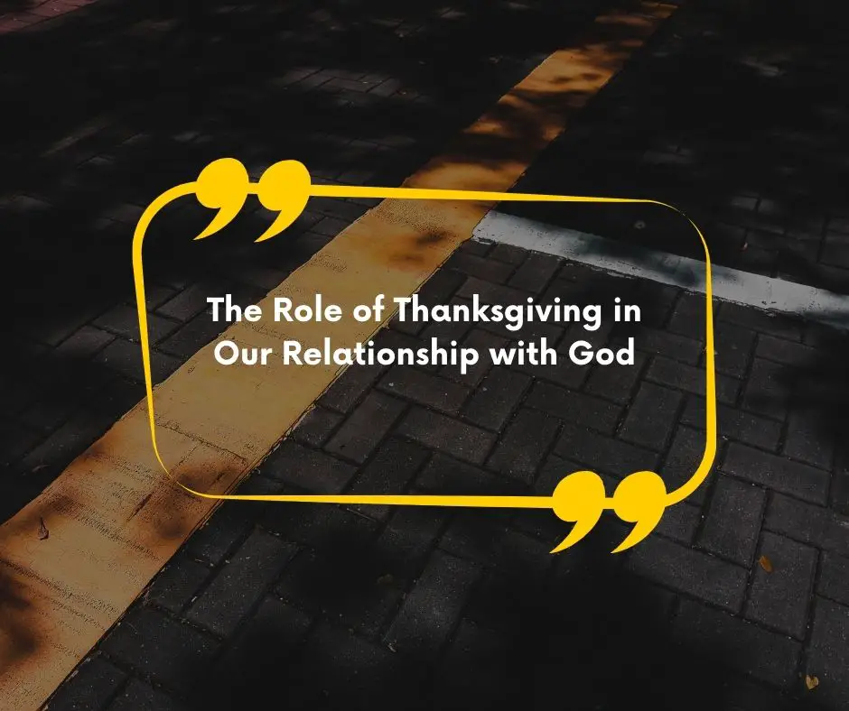 Prayer of thanksgiving