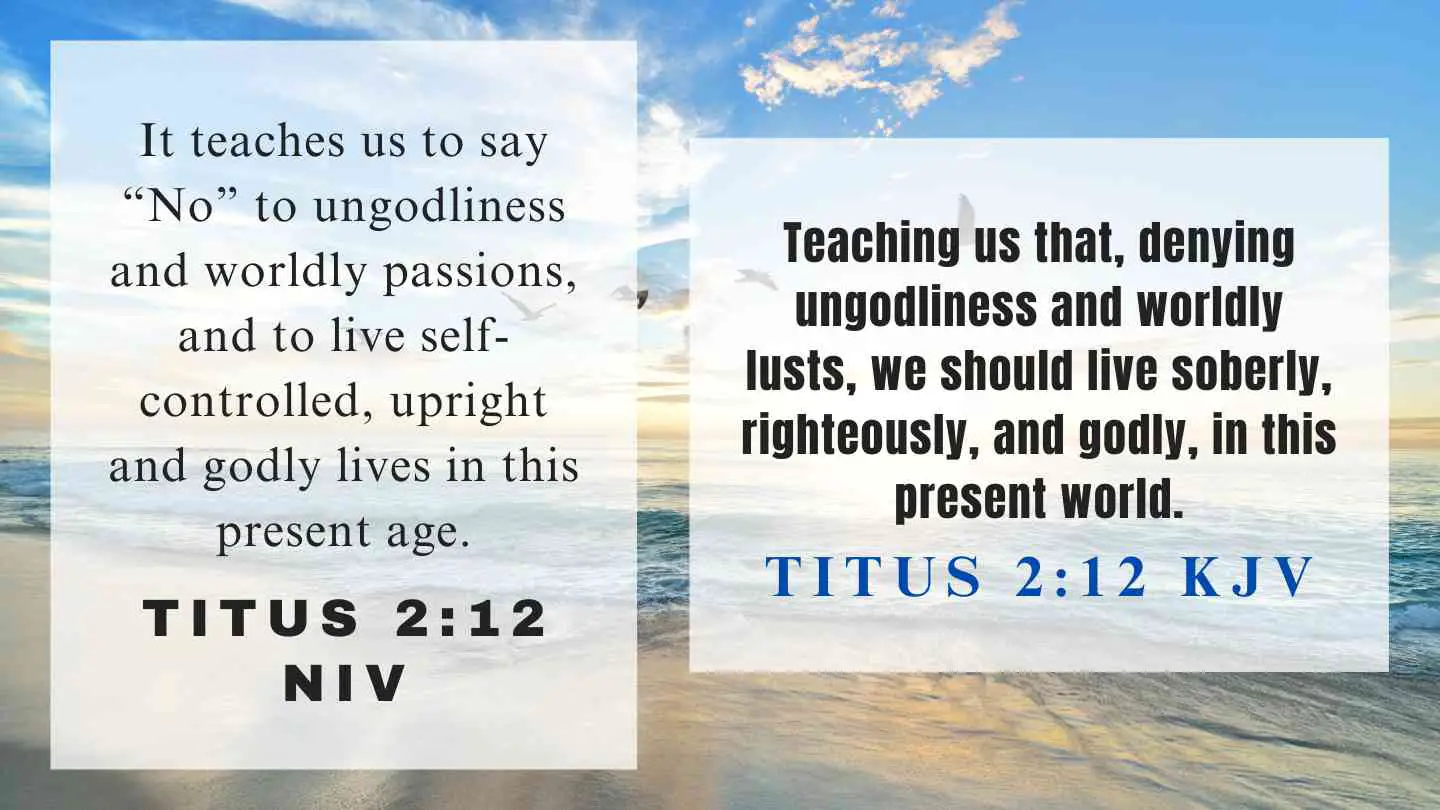 Titus 2:12 KJV and NIV