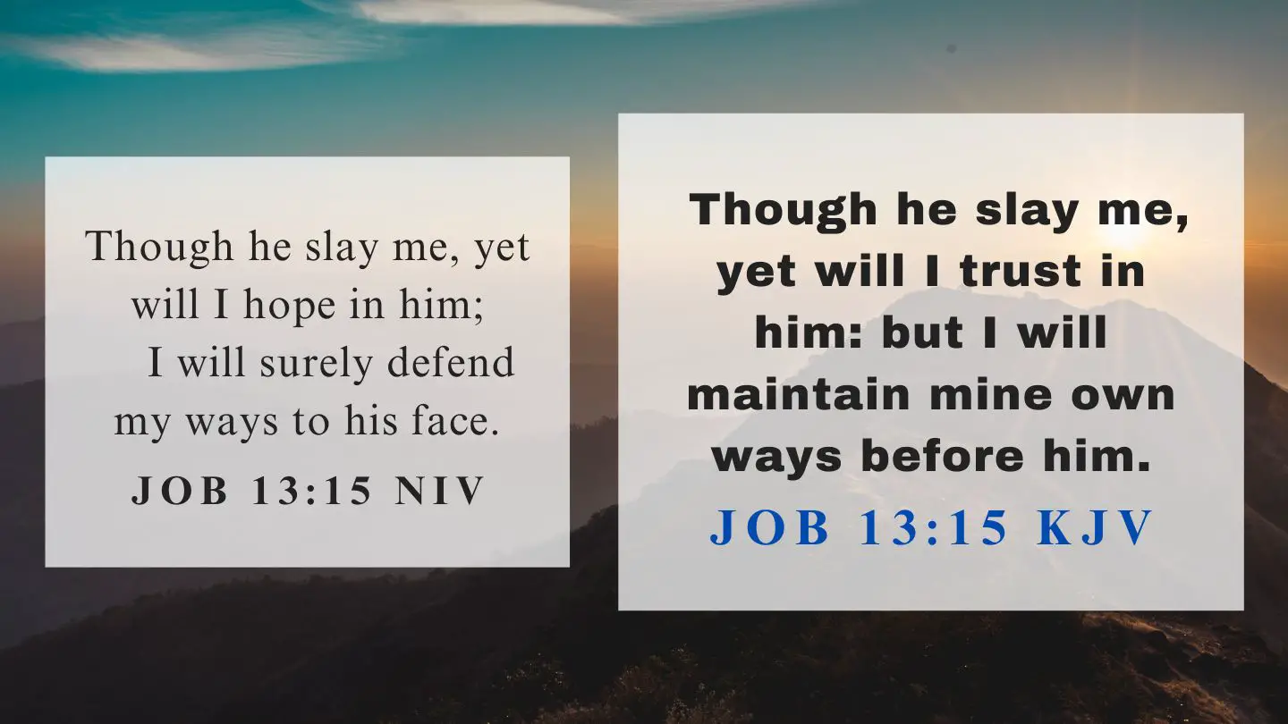 Job 13:15 KJV and NIV