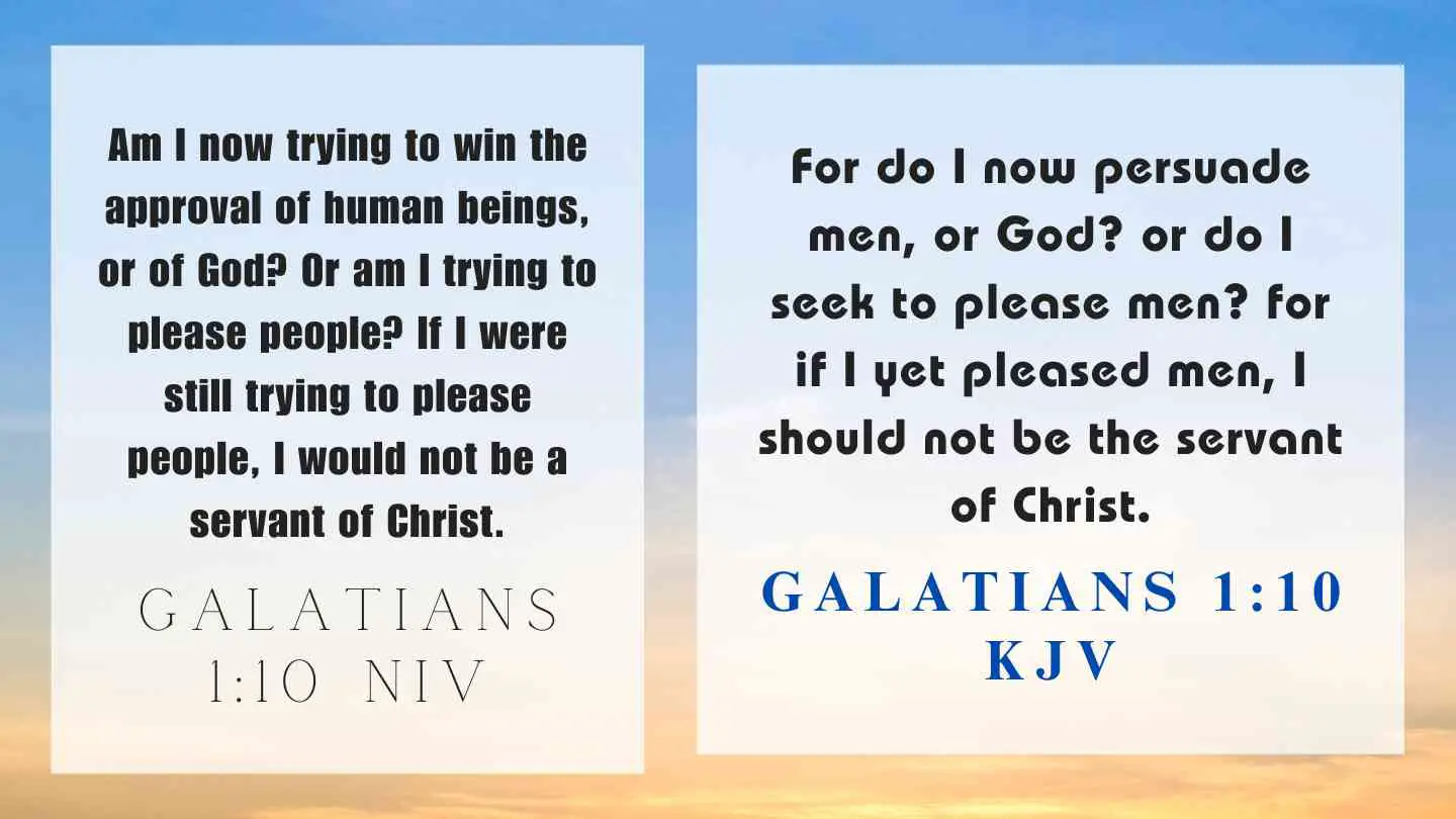 Galatians 1:10 KJV and NIV